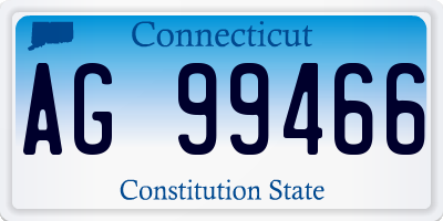 CT license plate AG99466