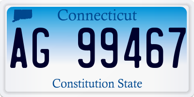 CT license plate AG99467