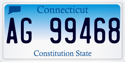 CT license plate AG99468