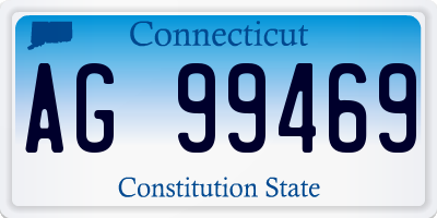 CT license plate AG99469