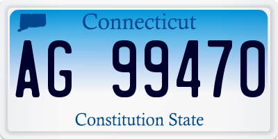 CT license plate AG99470
