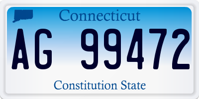 CT license plate AG99472