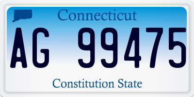 CT license plate AG99475