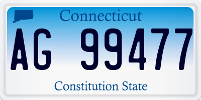 CT license plate AG99477