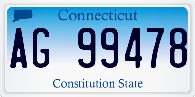 CT license plate AG99478