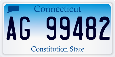 CT license plate AG99482