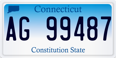 CT license plate AG99487