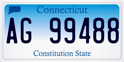 CT license plate AG99488