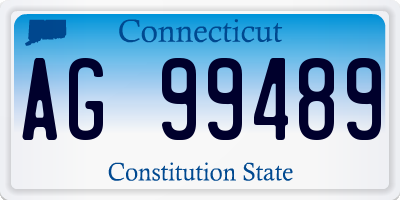 CT license plate AG99489