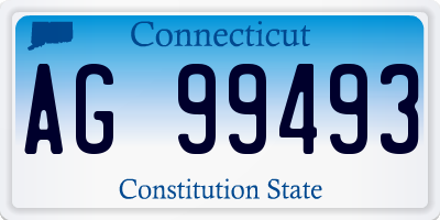 CT license plate AG99493