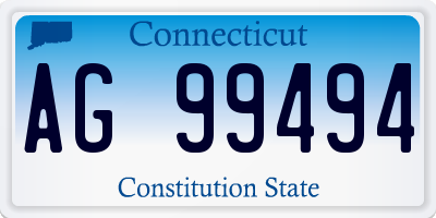 CT license plate AG99494