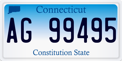 CT license plate AG99495