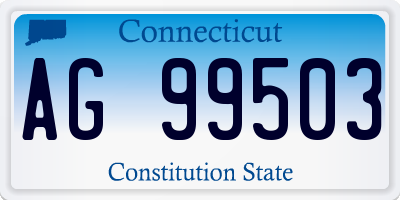 CT license plate AG99503