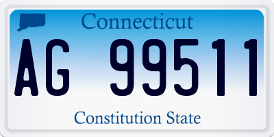 CT license plate AG99511
