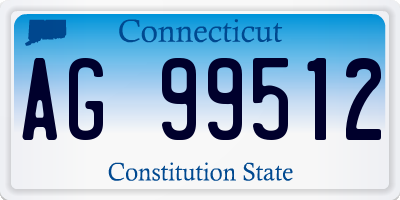 CT license plate AG99512