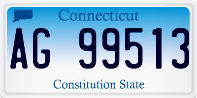 CT license plate AG99513