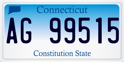 CT license plate AG99515
