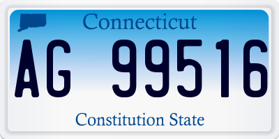 CT license plate AG99516