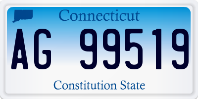 CT license plate AG99519