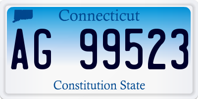 CT license plate AG99523