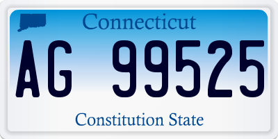 CT license plate AG99525