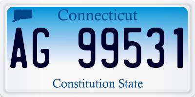 CT license plate AG99531