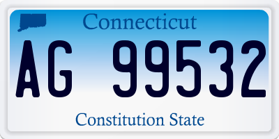 CT license plate AG99532