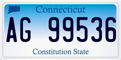 CT license plate AG99536