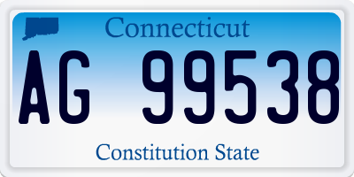CT license plate AG99538