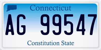 CT license plate AG99547