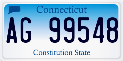 CT license plate AG99548