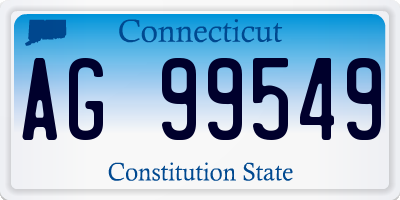 CT license plate AG99549