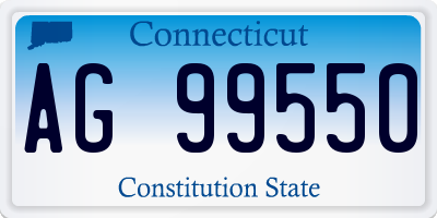 CT license plate AG99550