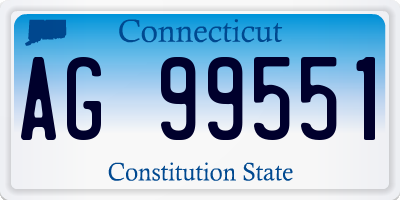 CT license plate AG99551