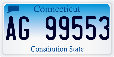 CT license plate AG99553