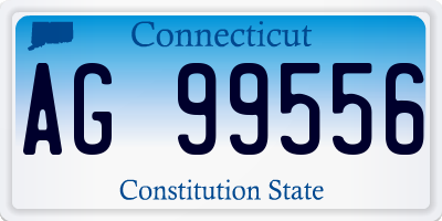 CT license plate AG99556