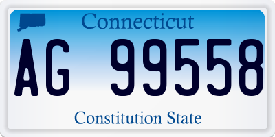 CT license plate AG99558