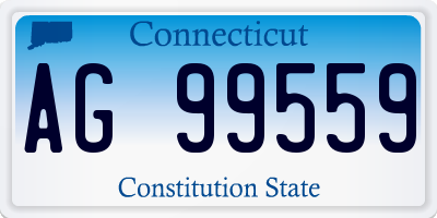 CT license plate AG99559