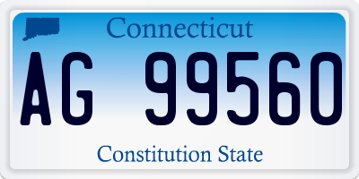 CT license plate AG99560