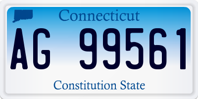 CT license plate AG99561