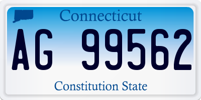 CT license plate AG99562