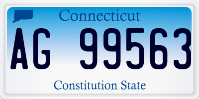 CT license plate AG99563