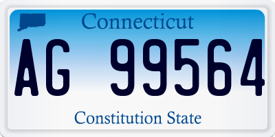CT license plate AG99564