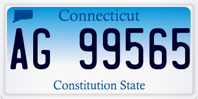 CT license plate AG99565