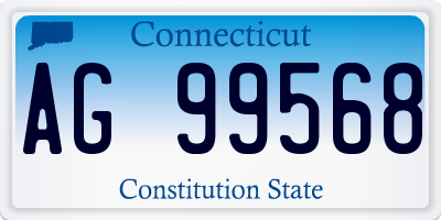 CT license plate AG99568