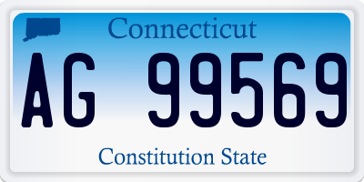CT license plate AG99569