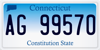 CT license plate AG99570
