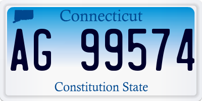 CT license plate AG99574