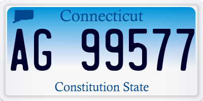 CT license plate AG99577
