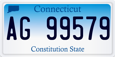 CT license plate AG99579
